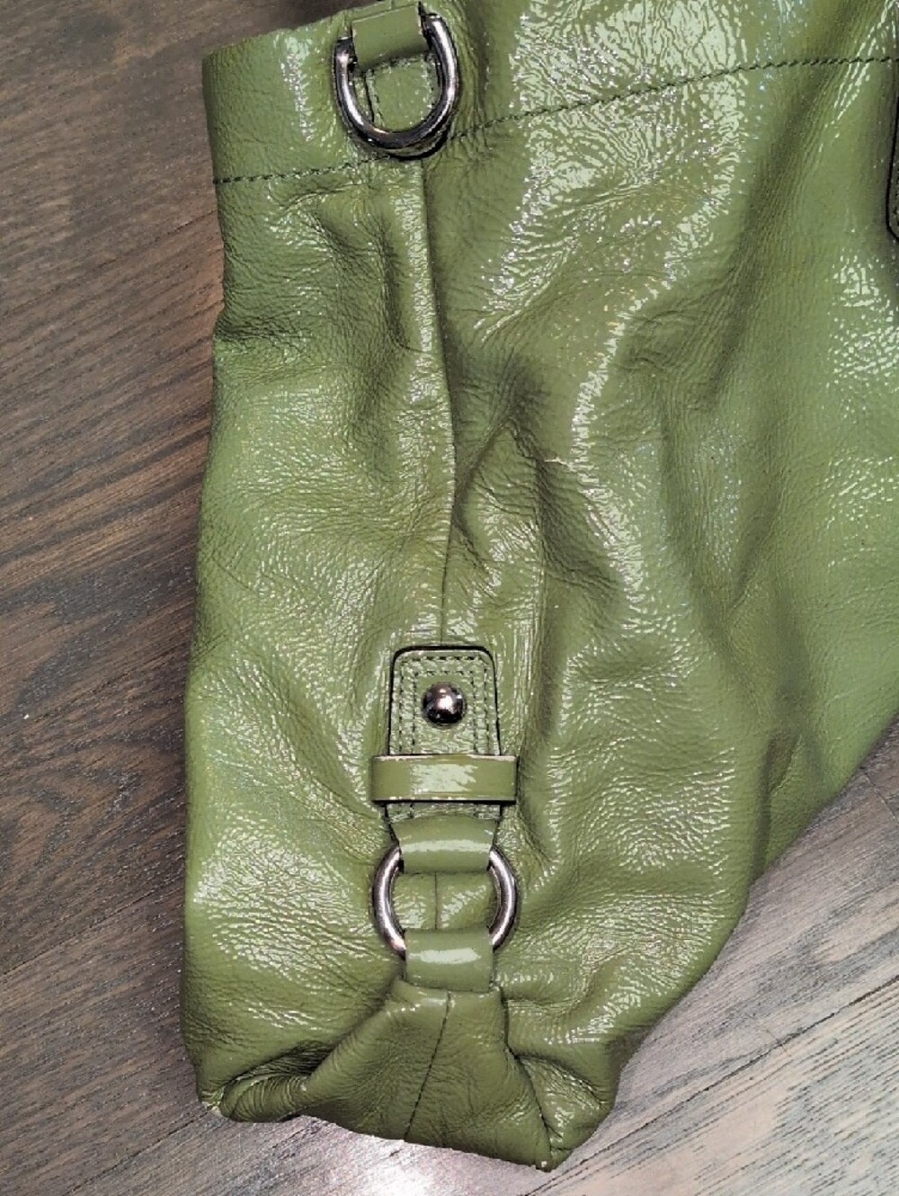 Coach Light Green Leather Shoulder Bag - Picture 5 of 12